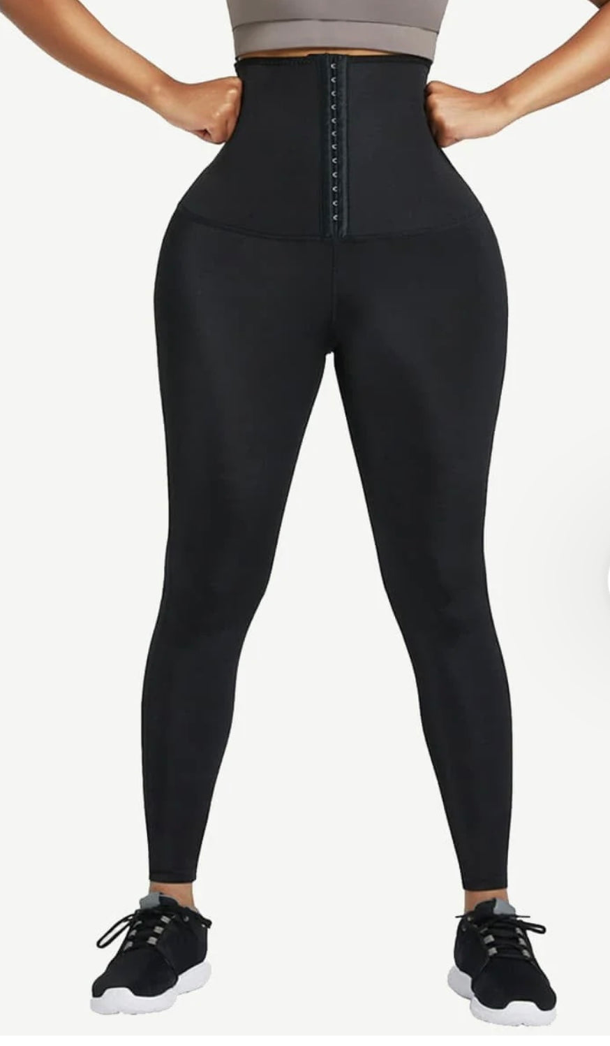 High Waist Active Stretch Pants Faux Leather Leggings