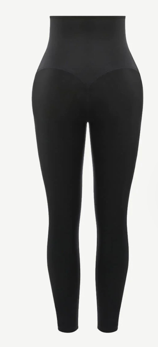 High Waist Active Stretch Pants Faux Leather Leggings
