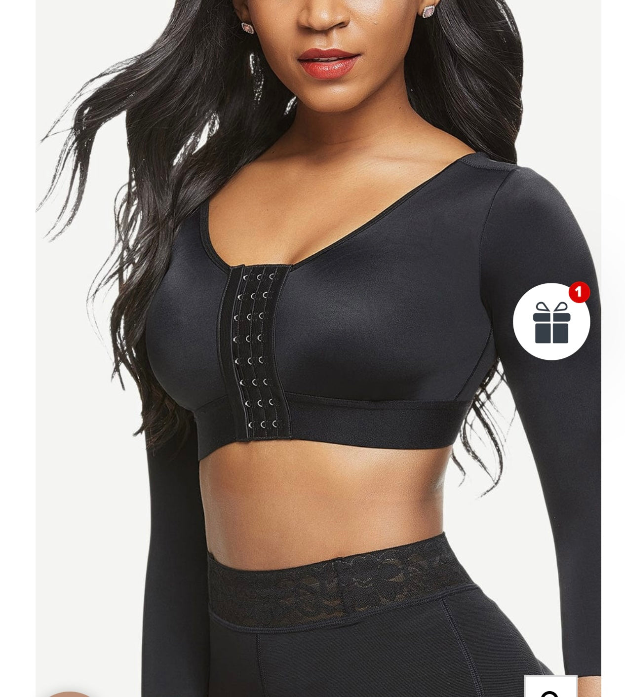 Post-Surgical Crop Shapewear 3-Row Hooks