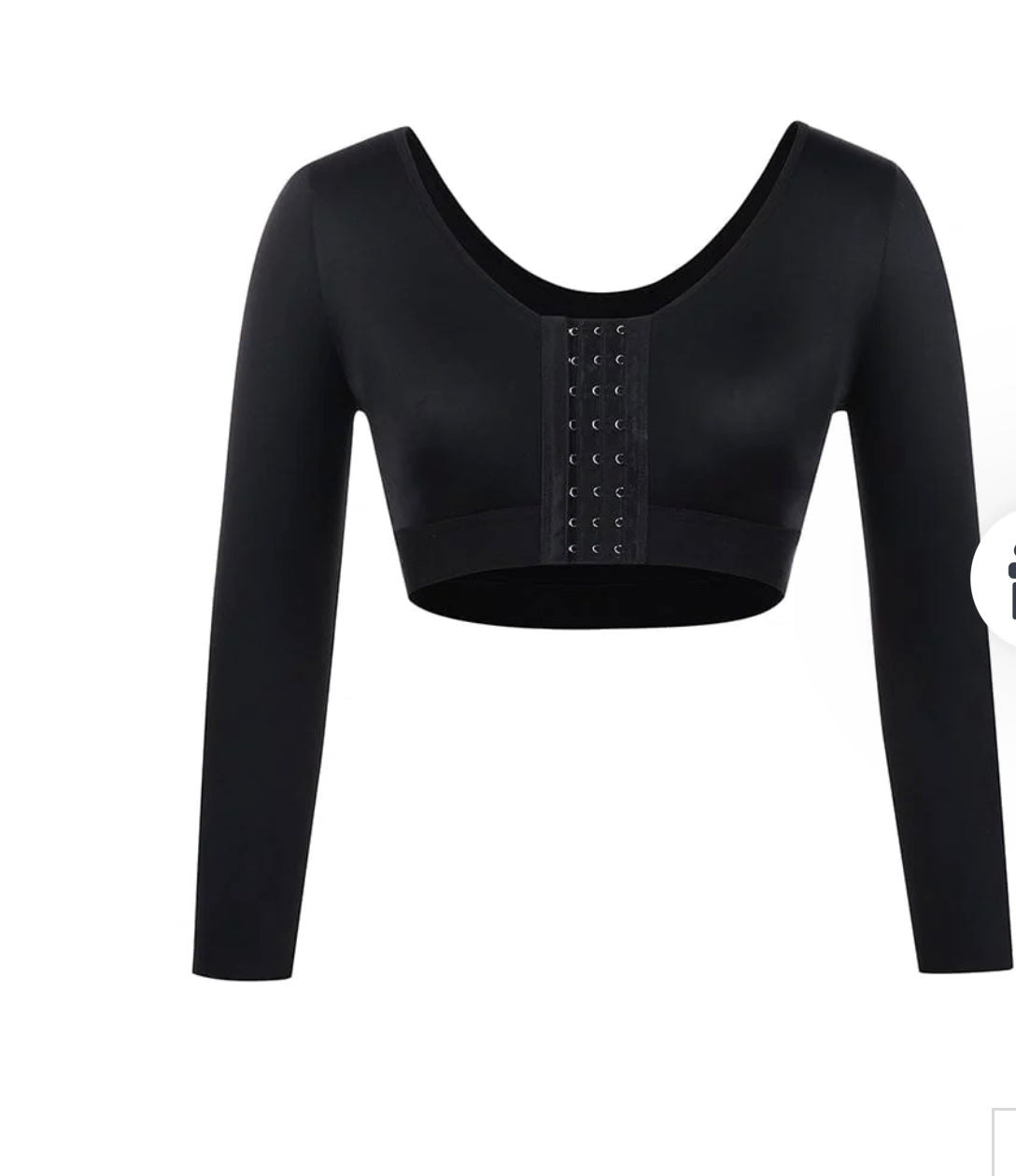 Post-Surgical Crop Shapewear 3-Row Hooks